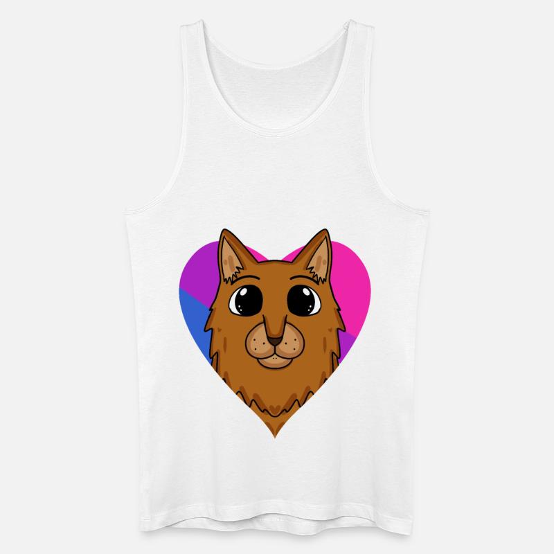 Bisexuell Somali Katze Geschenk - Männer Bio Tank Top - Weiß