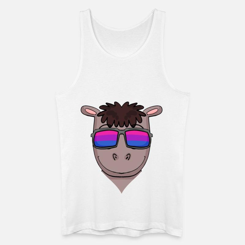 Bisexuell Pferd Geschenk - Männer Bio Tank Top - Weiß