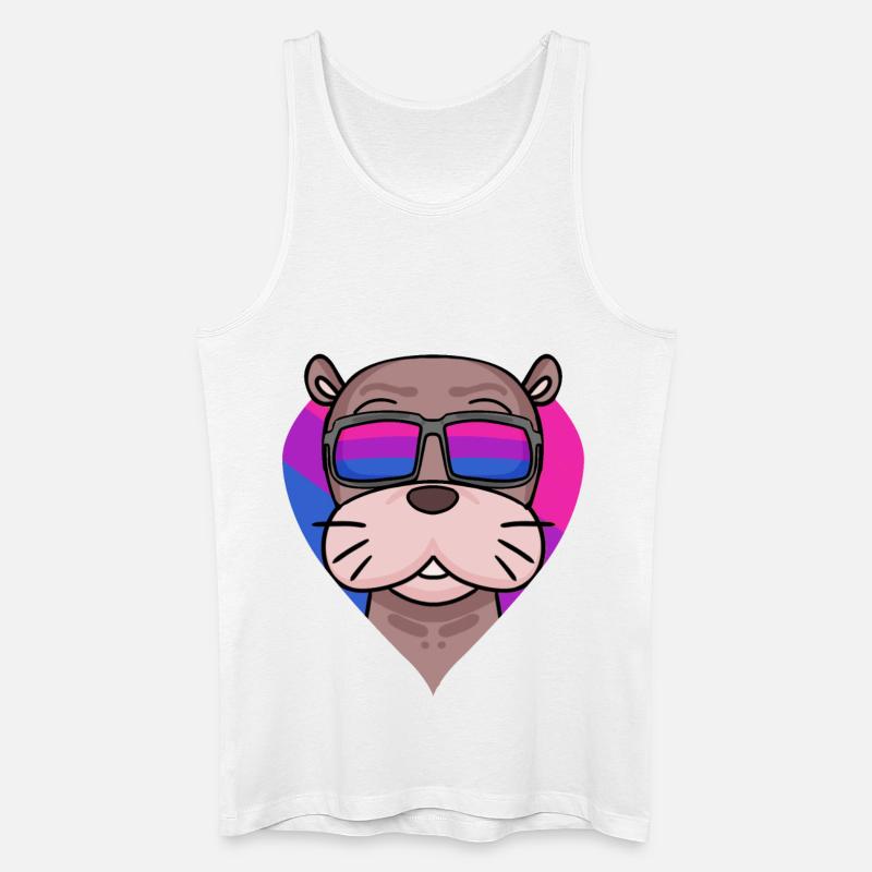 Bisexuell Seelöwe Geschenk - Männer Bio Tank Top - Weiß