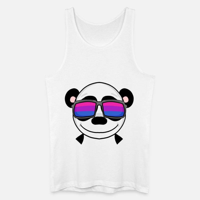 Bisexuell Panda Geschenk - Männer Bio Tank Top - Weiß