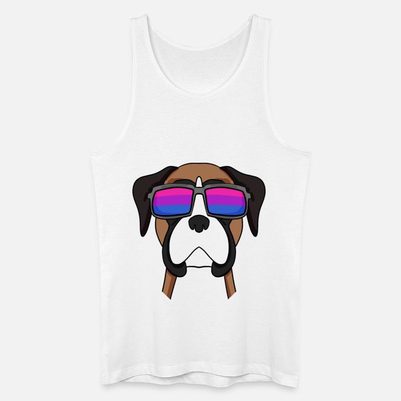 Bisexuell Deutscher Boxer Hund Geschenk - Männer Bio Tank Top - Weiß
