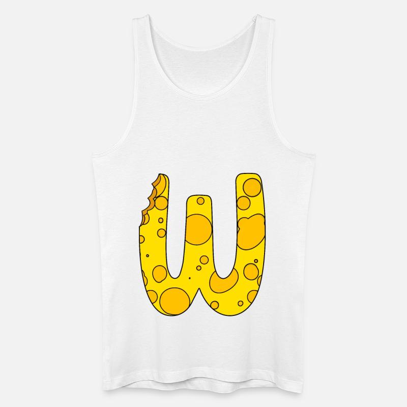 Buchstabe W - Männer Bio Tank Top - Weiß