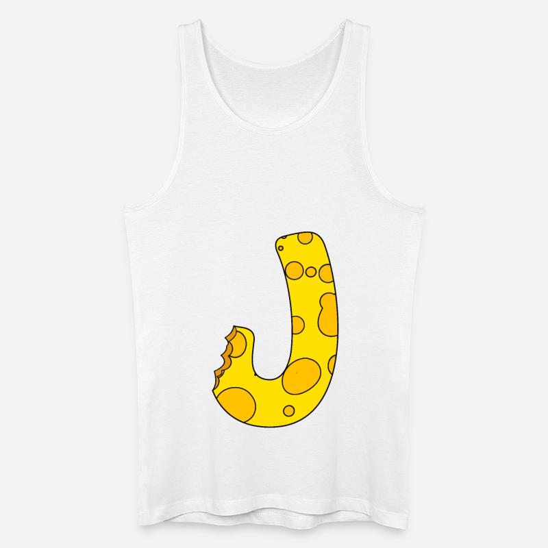 Buchstabe J - Männer Bio Tank Top - Weiß