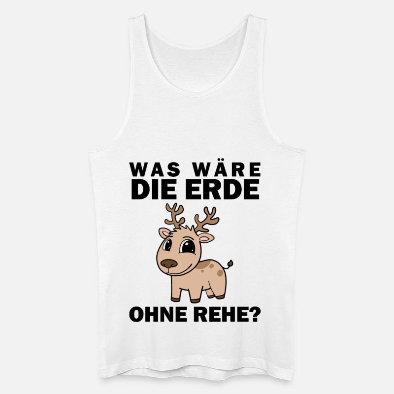 Reh Spruch Sprüche - Männer Bio Tank Top - Weiß