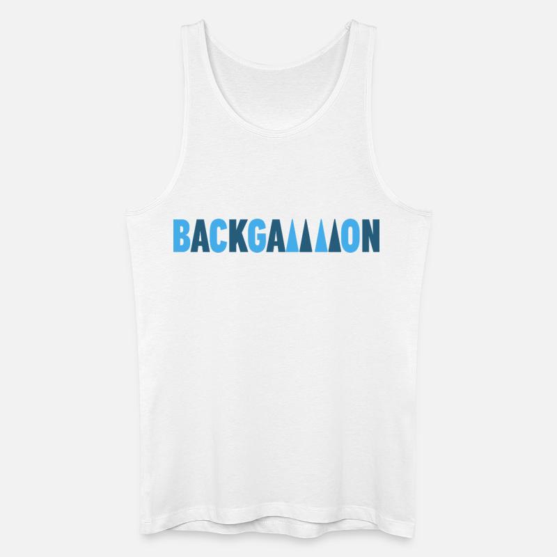 Backgammon - Männer Bio Tank Top - Weiß