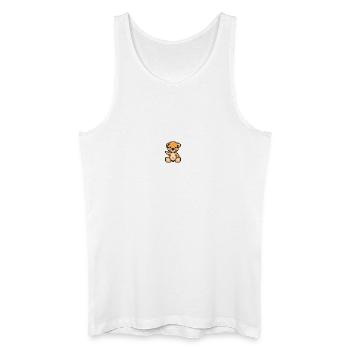 Pixel MiniBear Neon Orange - Débardeur bio Homme - blanc - Devant