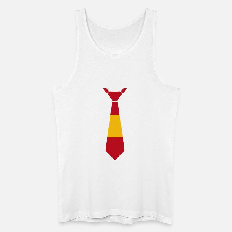 Krawattendesign der deutschen Flagge - Männer Bio Tank Top - Weiß