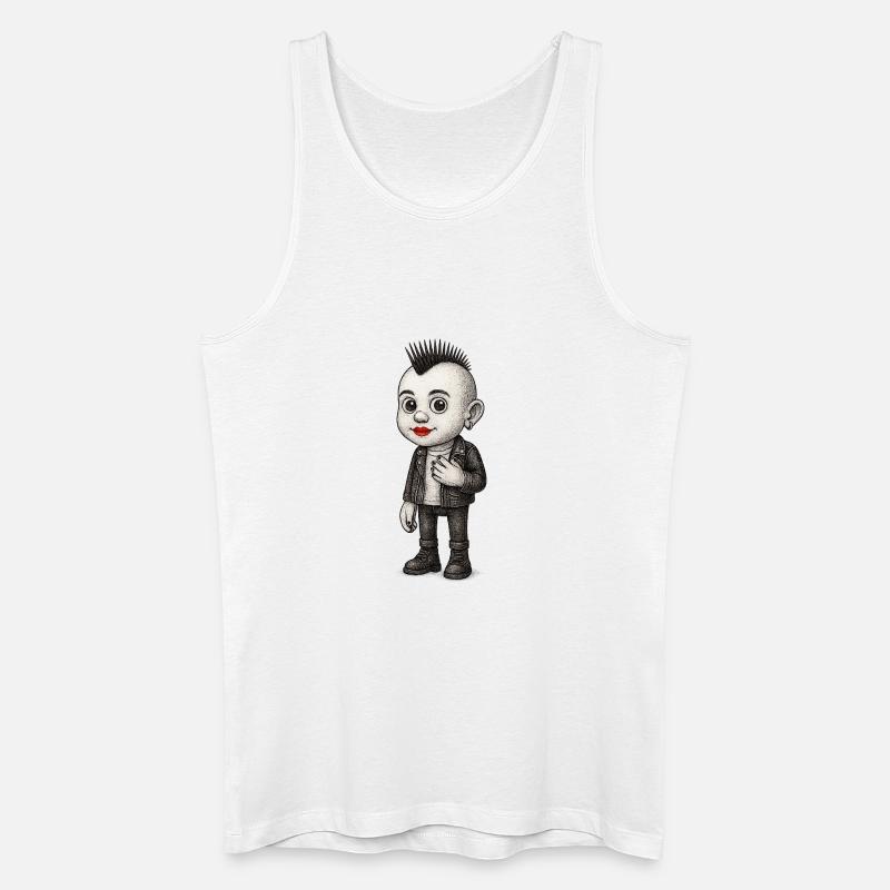Punker Child - Männer Bio Tank Top - Weiß
