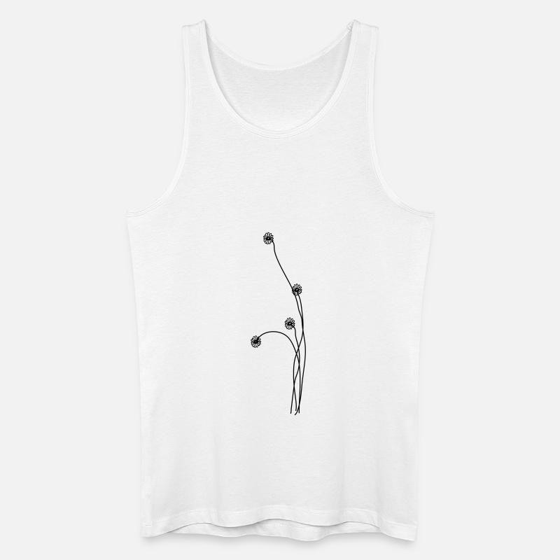 Blumen - Männer Bio Tank Top - Weiß