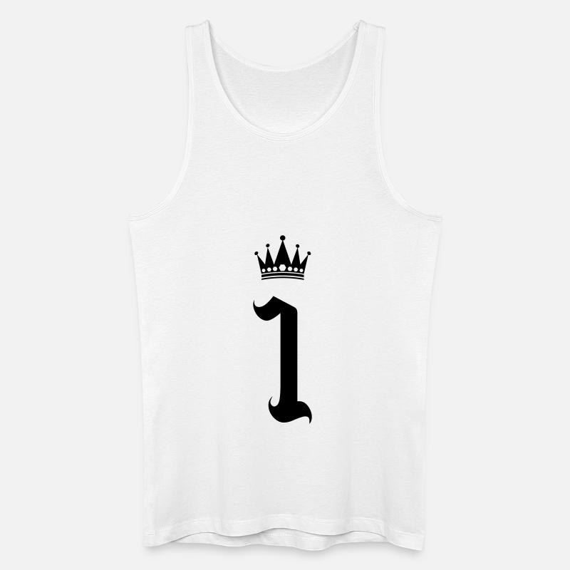 1 krone - Männer Bio Tank Top - Weiß