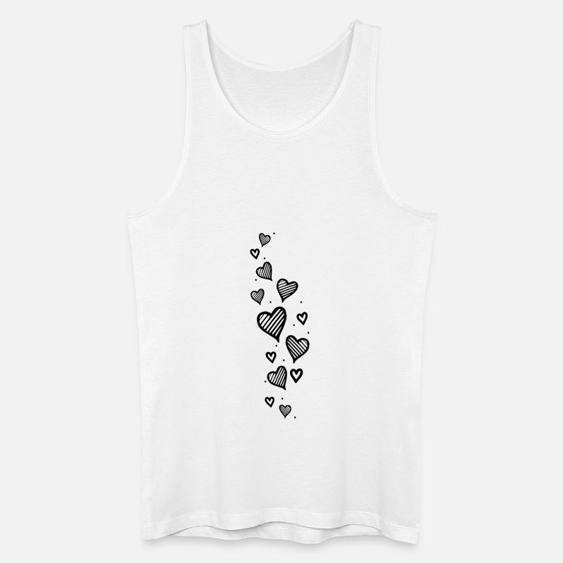 Herzglitzer Herz Glitzer - Männer Bio Tank Top - Weiß