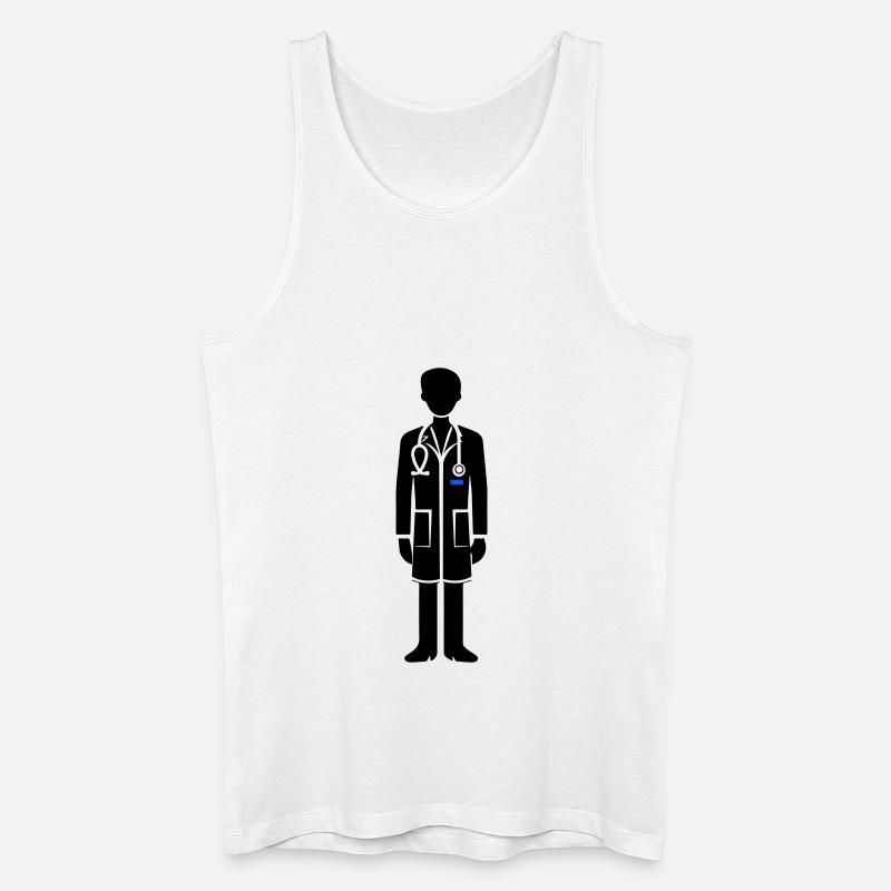 Doktor Symbol - Männer Bio Tank Top - Weiß