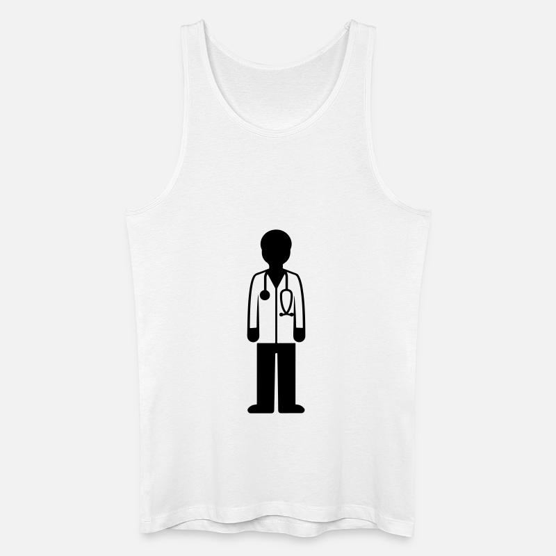 Doktor Arzt - Männer Bio Tank Top - Weiß