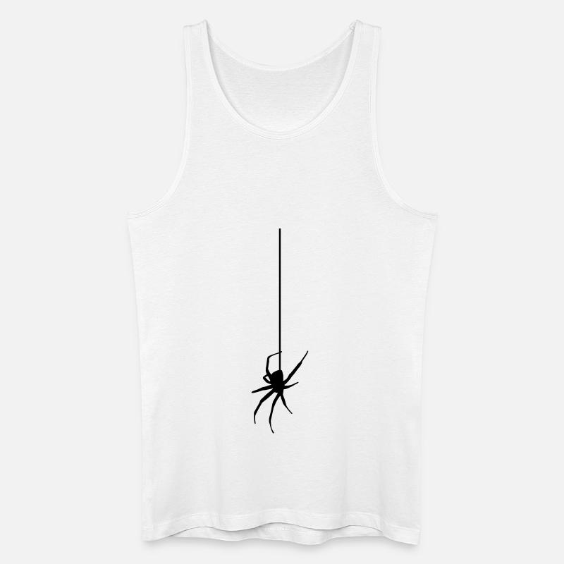 Spider on a thread - Men’s Organic Tank Top - white