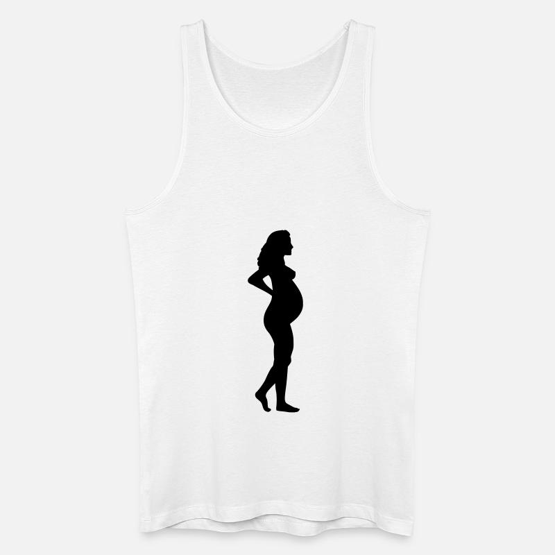 Schwanger - Männer Bio Tank Top - Weiß