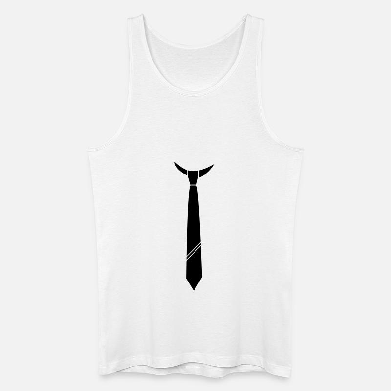 Lose Krawatte - Männer Bio Tank Top - Weiß