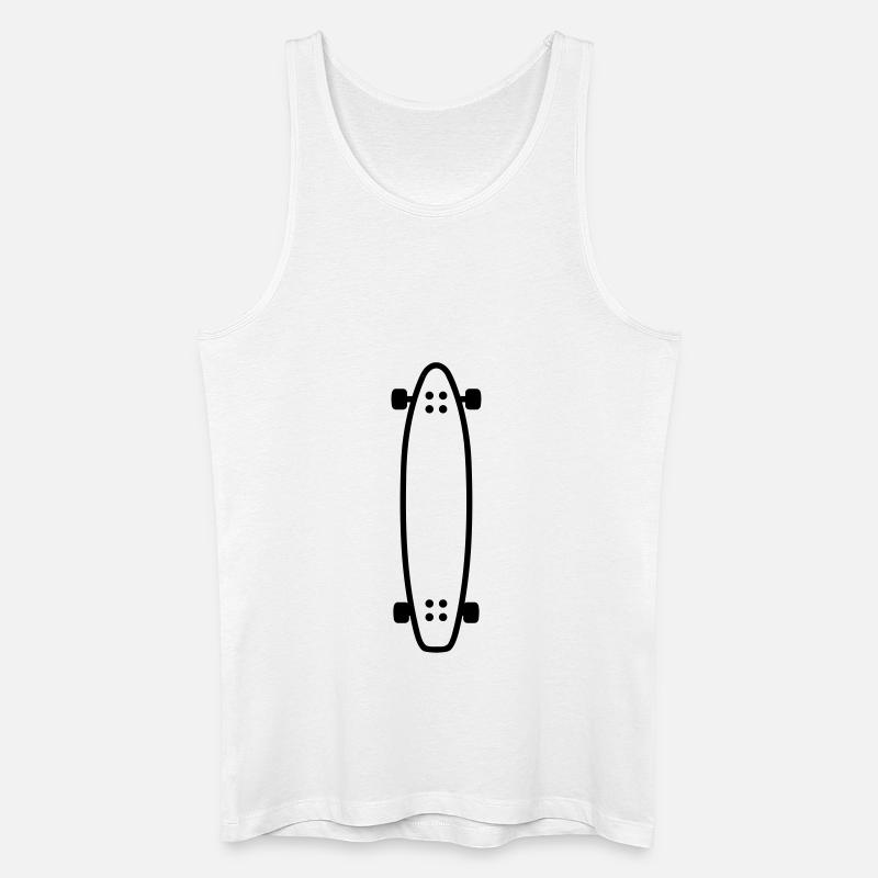 Longboard - Männer Bio Tank Top - Weiß