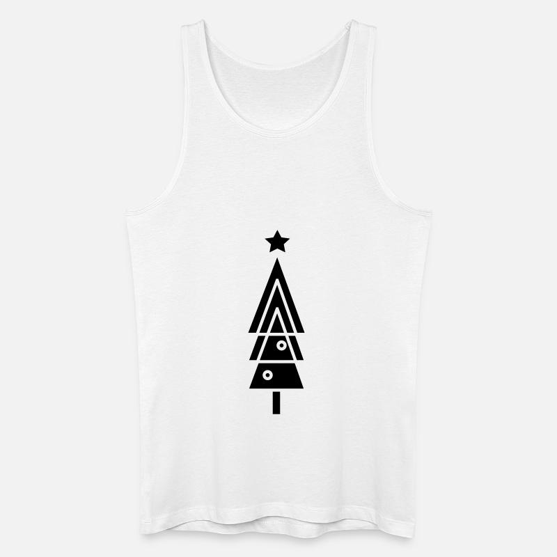 Einfacher Weihnachtsbaum c1 - Männer Bio Tank Top - Weiß