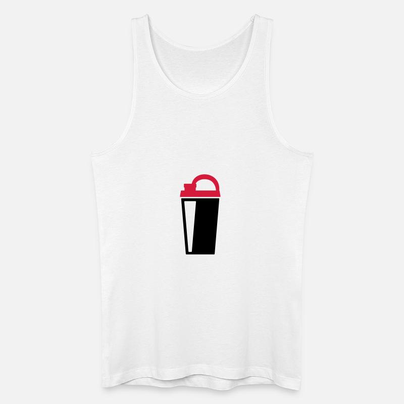 Protein Shaker - Männer Bio Tank Top - Weiß