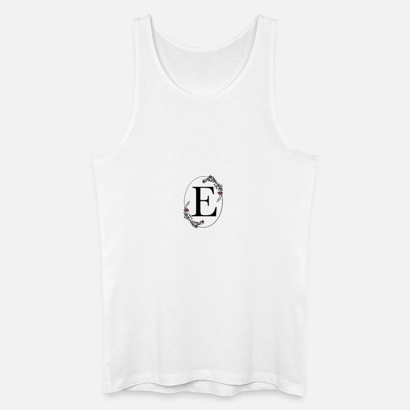 Buchstabe E - Männer Bio Tank Top - Weiß