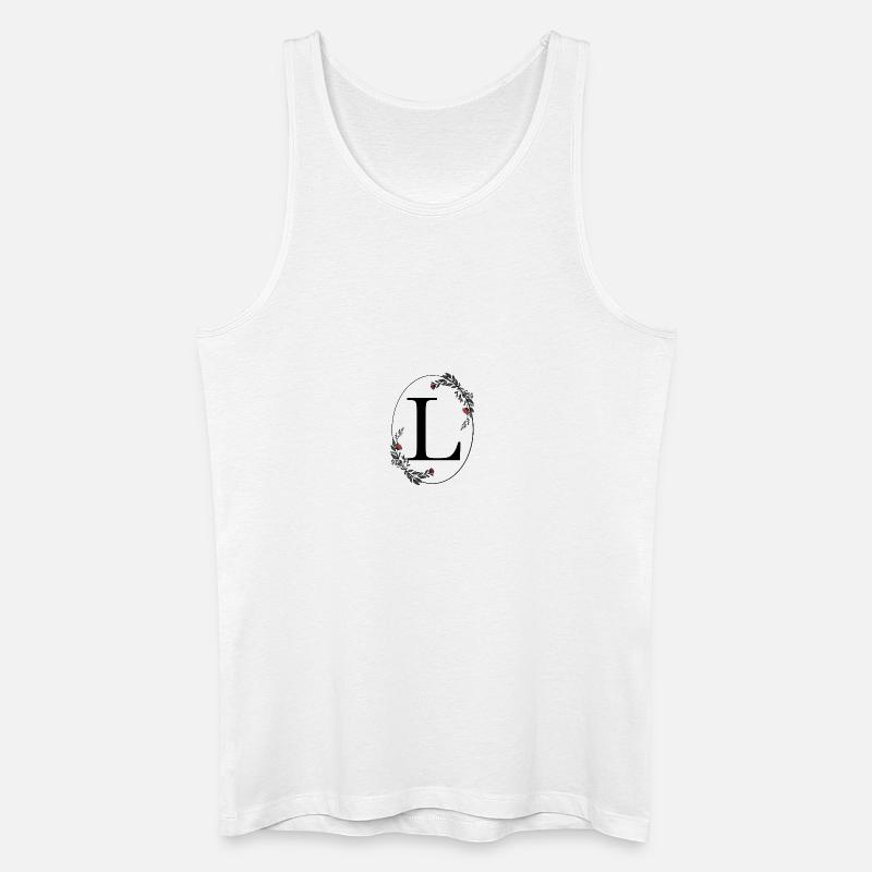 Buchstabe L - Männer Bio Tank Top - Weiß
