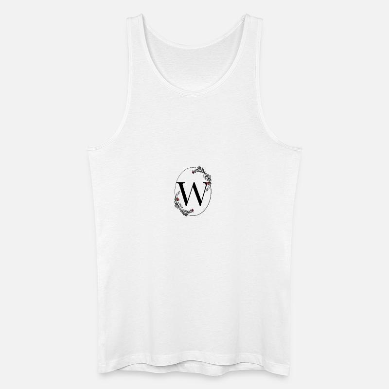 Buchstabe W - Männer Bio Tank Top - Weiß