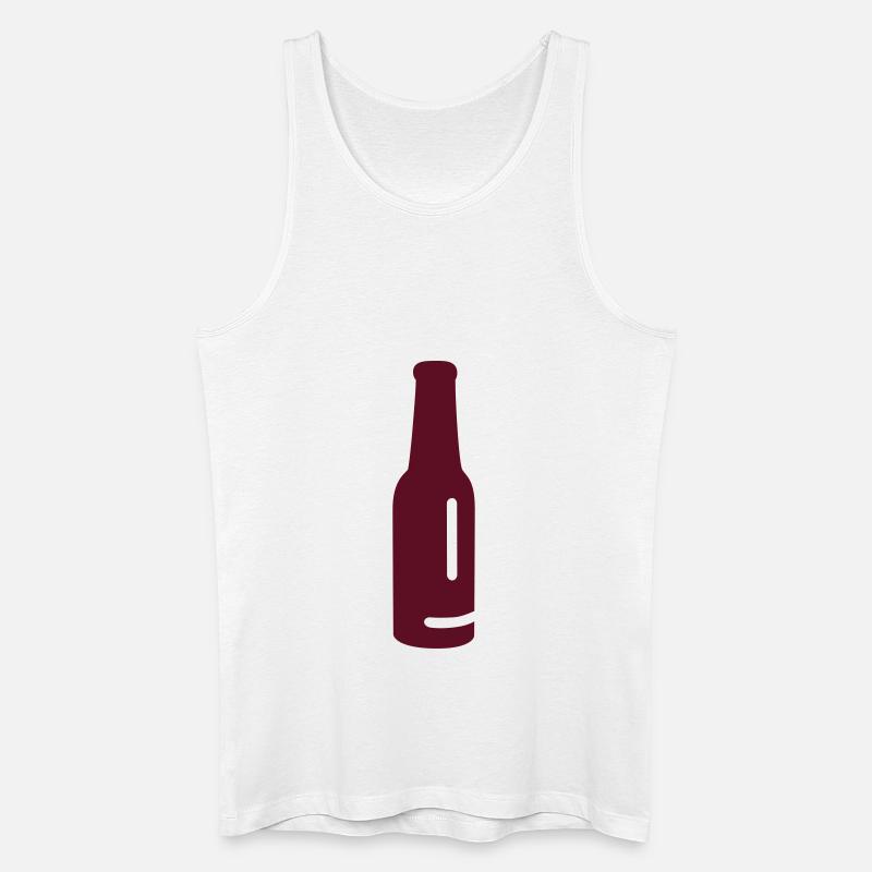 Bierflasche Smile - Männer Bio Tank Top - Weiß