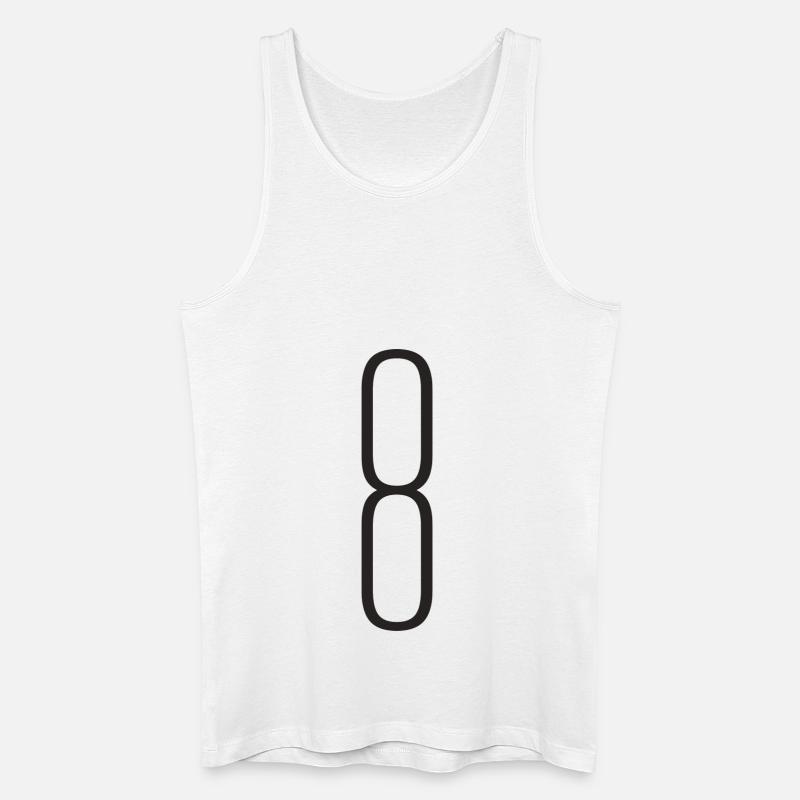 8 - Männer Bio Tank Top - Weiß