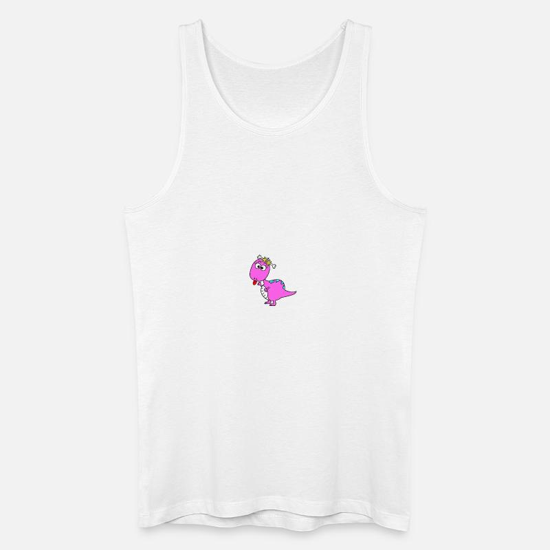 Dino Mädchen - Männer Bio Tank Top - Weiß