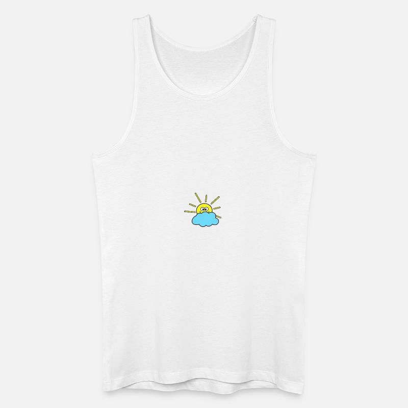 Sonne - Männer Bio Tank Top - Weiß
