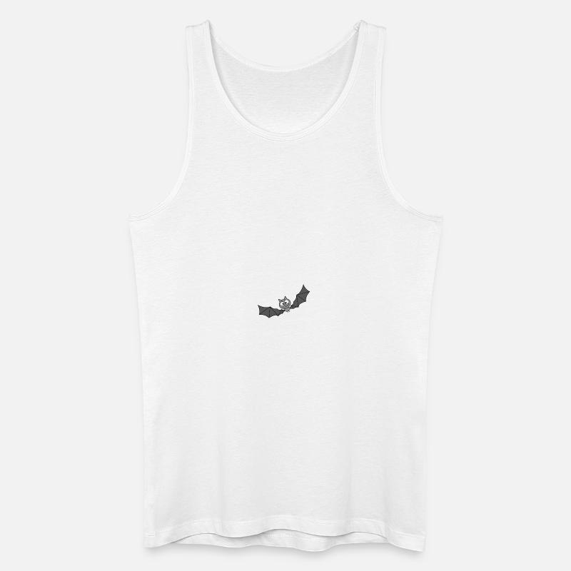 Fledermaus - Männer Bio Tank Top - Weiß