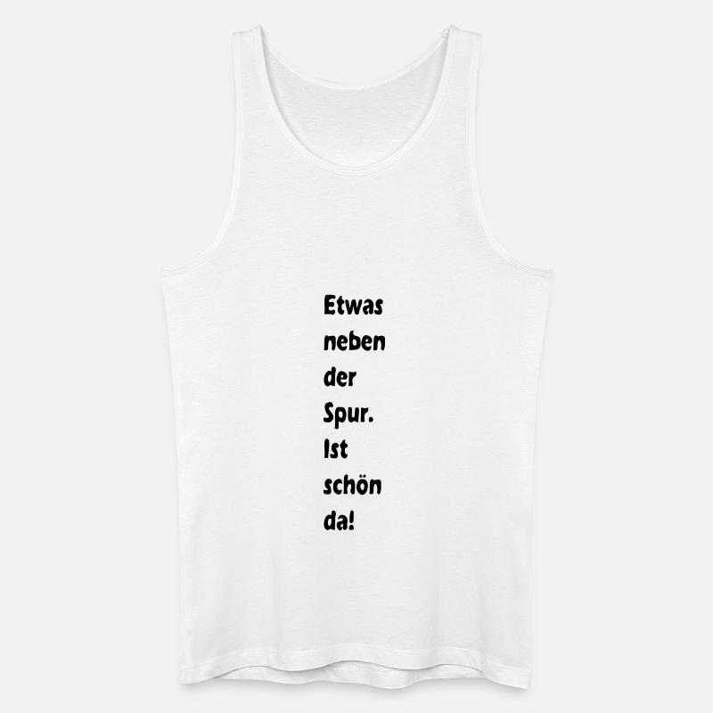 Neben der Spur - Männer Bio Tank Top - Weiß