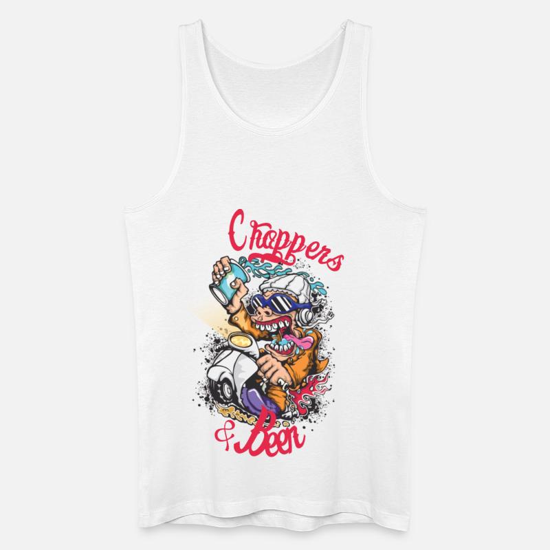 Choppers Crew Affe Roller - Männer Bio Tank Top - Weiß