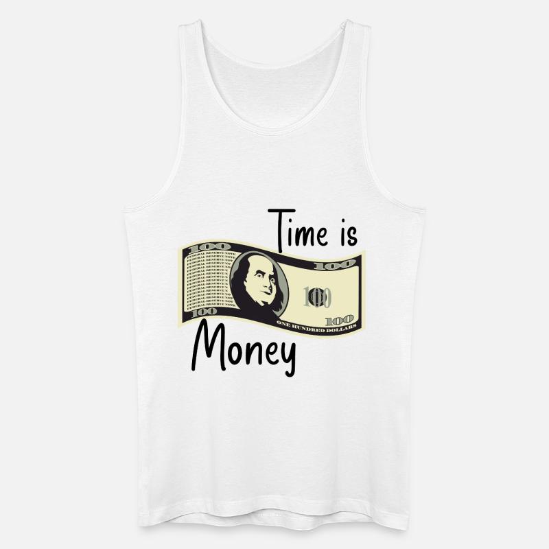 Zeit ist Geld - Männer Bio Tank Top - Weiß
