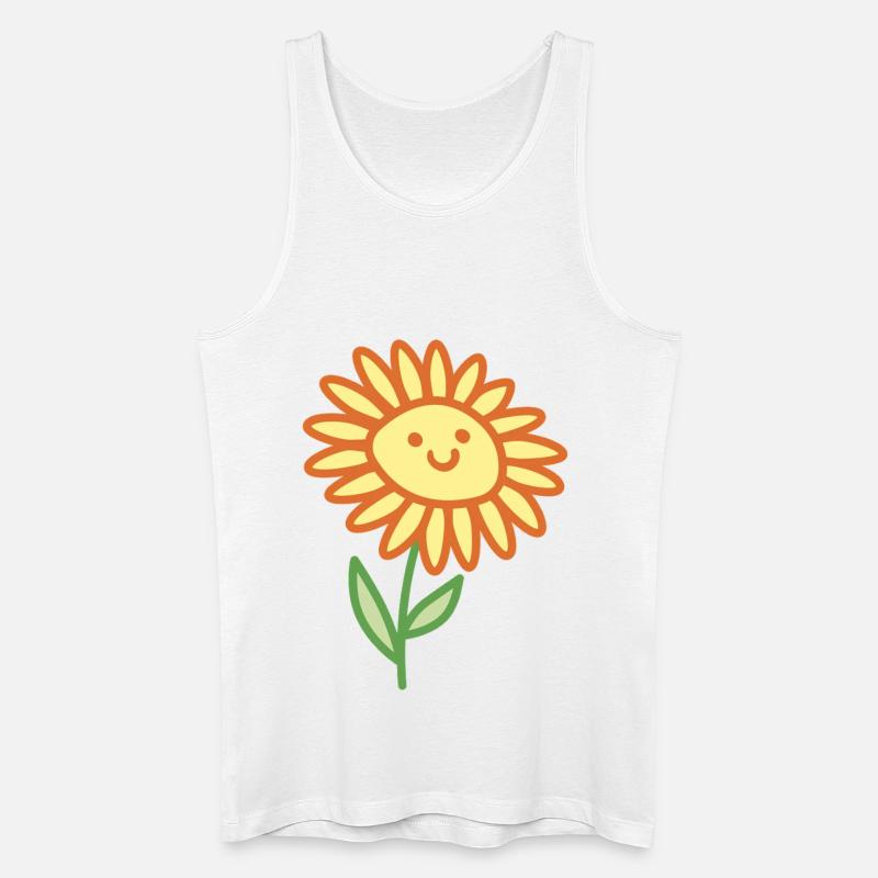 Sonnenblume - Männer Bio Tank Top - Weiß