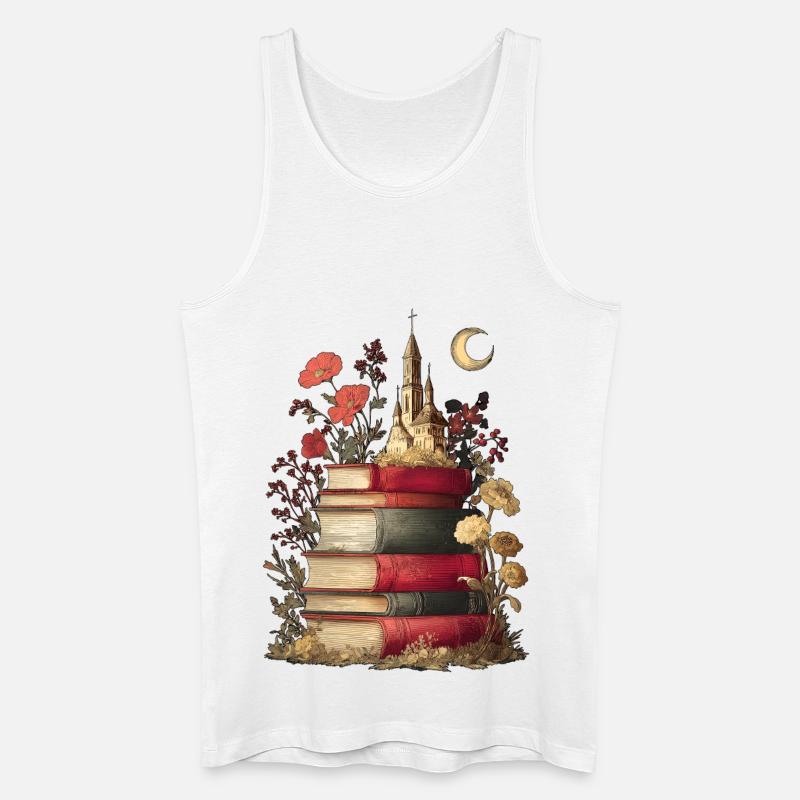 Bücher Bücherstapel - Männer Bio Tank Top - Weiß