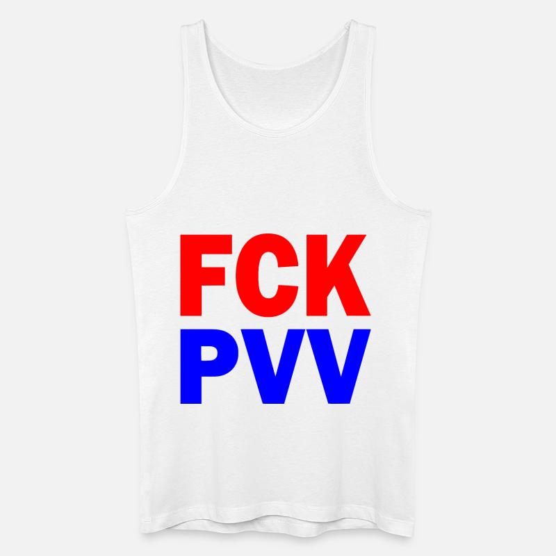 Fck pvv - Männer Bio Tank Top - Weiß