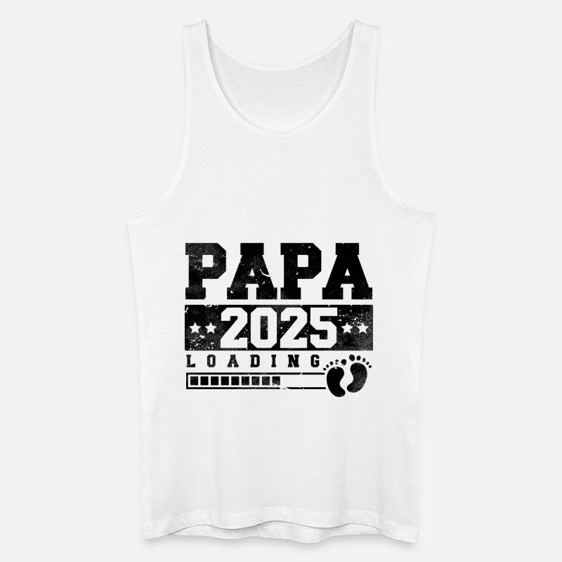 Papa 2025 loading - Männer Bio Tank Top - Weiß