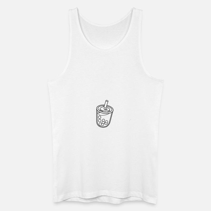 Bubble Tea - Männer Bio Tank Top - Weiß