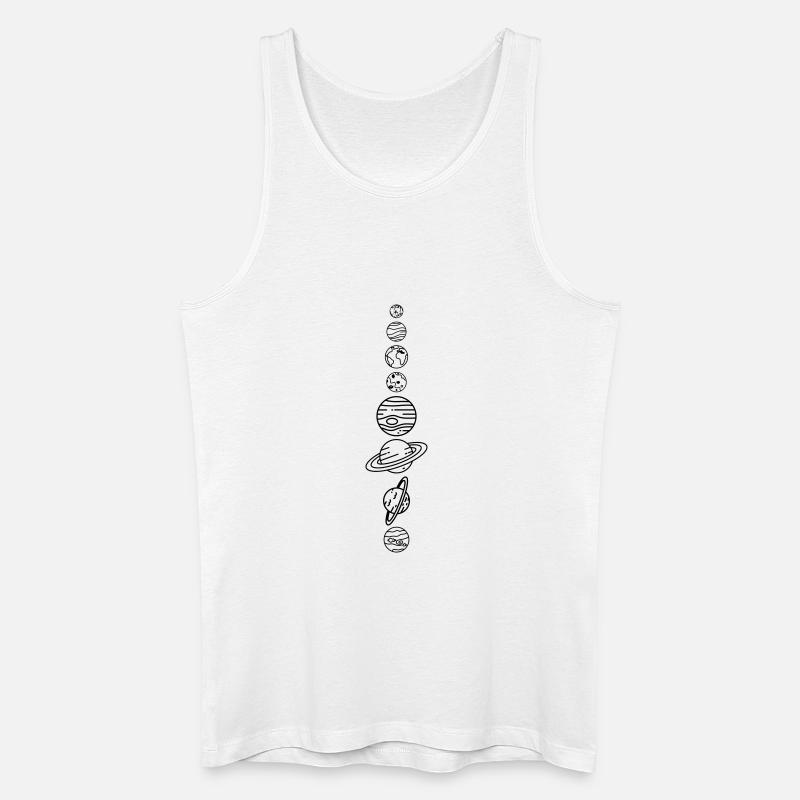 Sonnensystem Planeten – Solar System Weltraum - Männer Bio Tank Top - Weiß