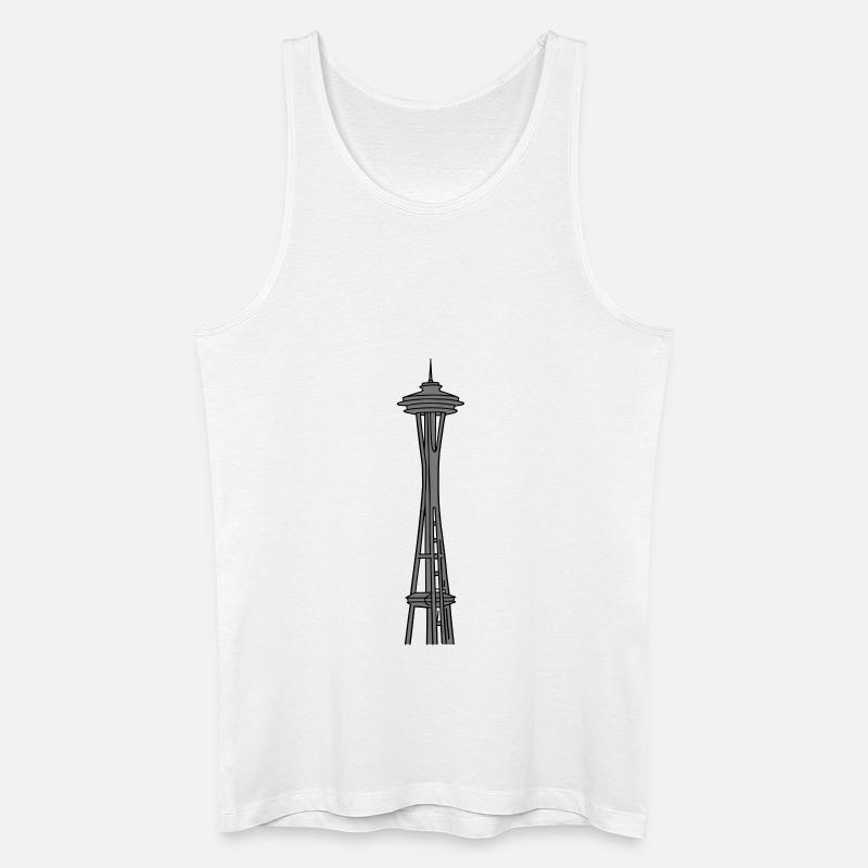 Space Needle in Seattle 2 - Männer Bio Tank Top - Weiß