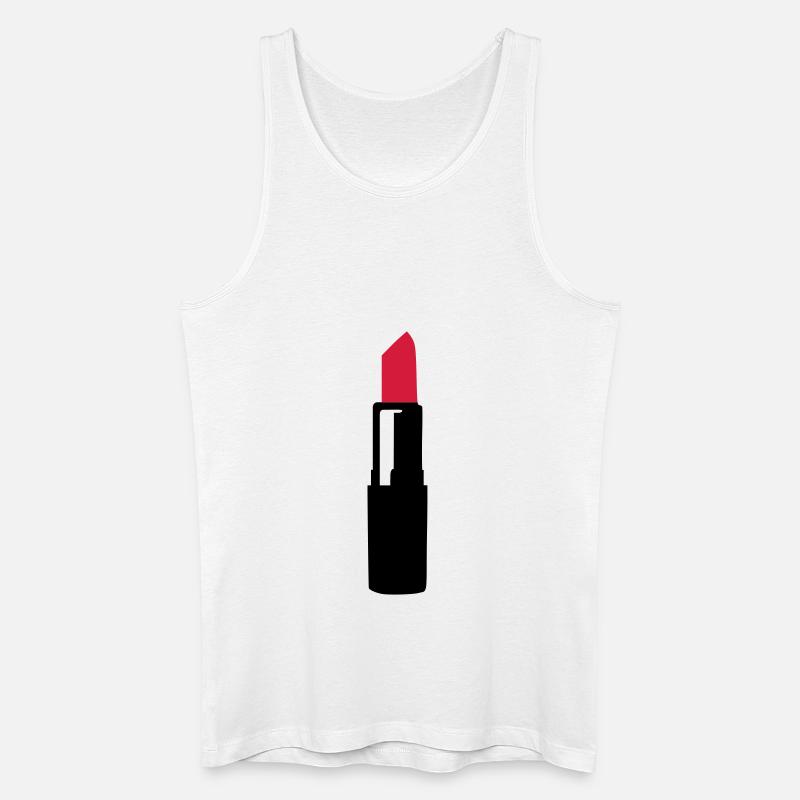 Lippenstift - Männer Bio Tank Top - Weiß