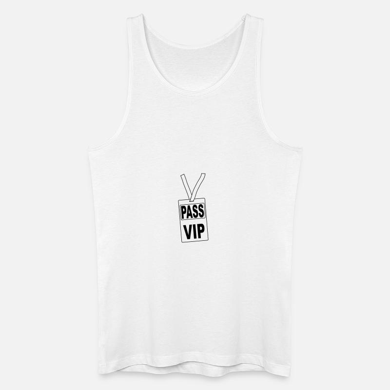 pass_vip_pv1 - Männer Bio Tank Top - Weiß