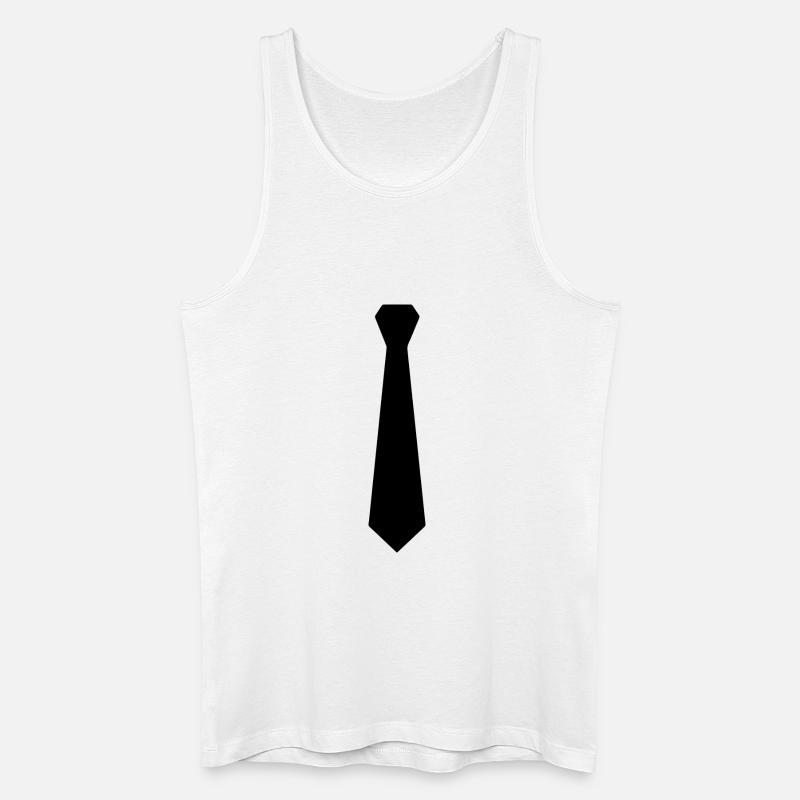 Tie - Men’s Organic Tank Top - white