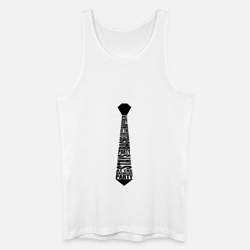 Krawatte Junggesellenabschied - Männer Bio Tank Top - Weiß