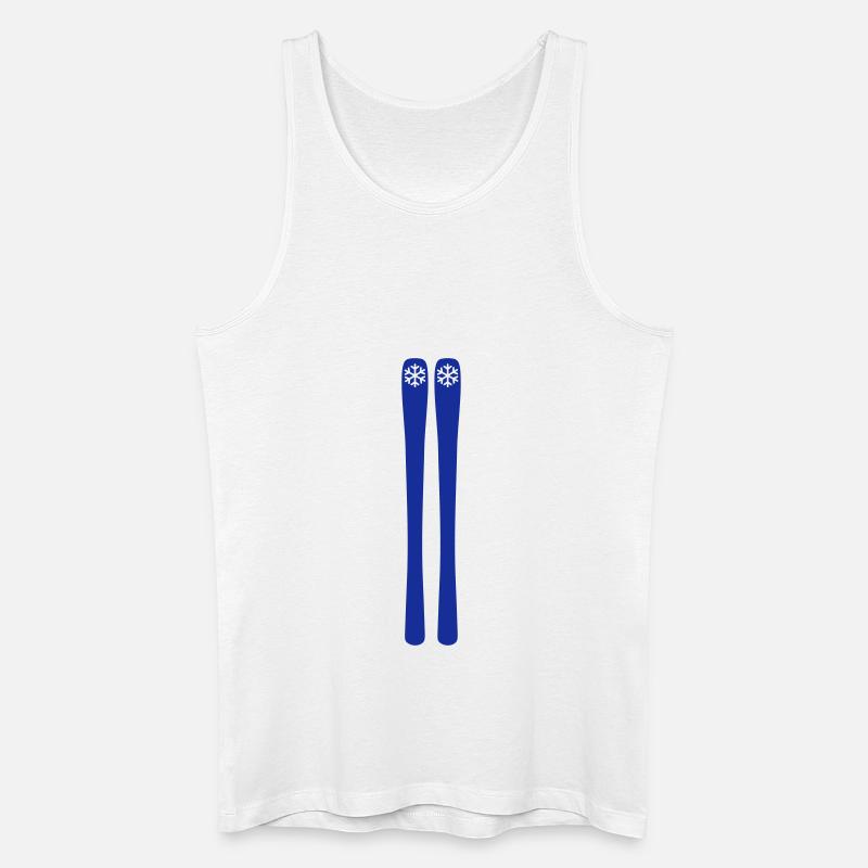 Ski - Männer Bio Tank Top - Weiß