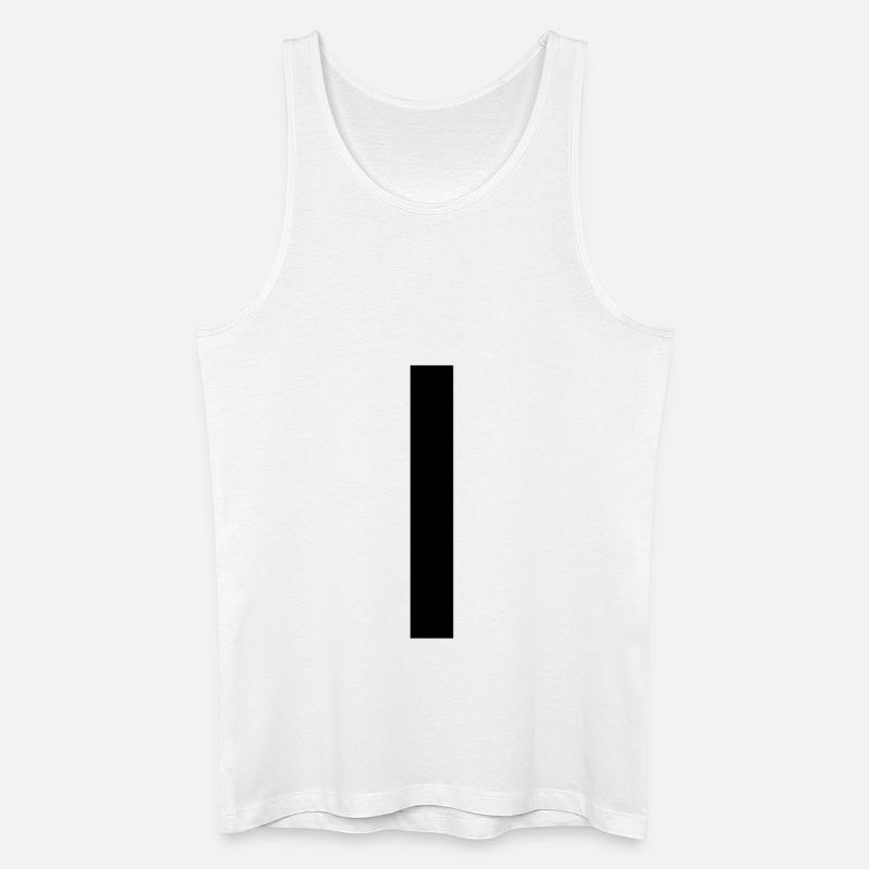 strich2 - Männer Bio Tank Top - Weiß