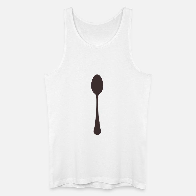 Löffel Besteck - Männer Bio Tank Top - Weiß