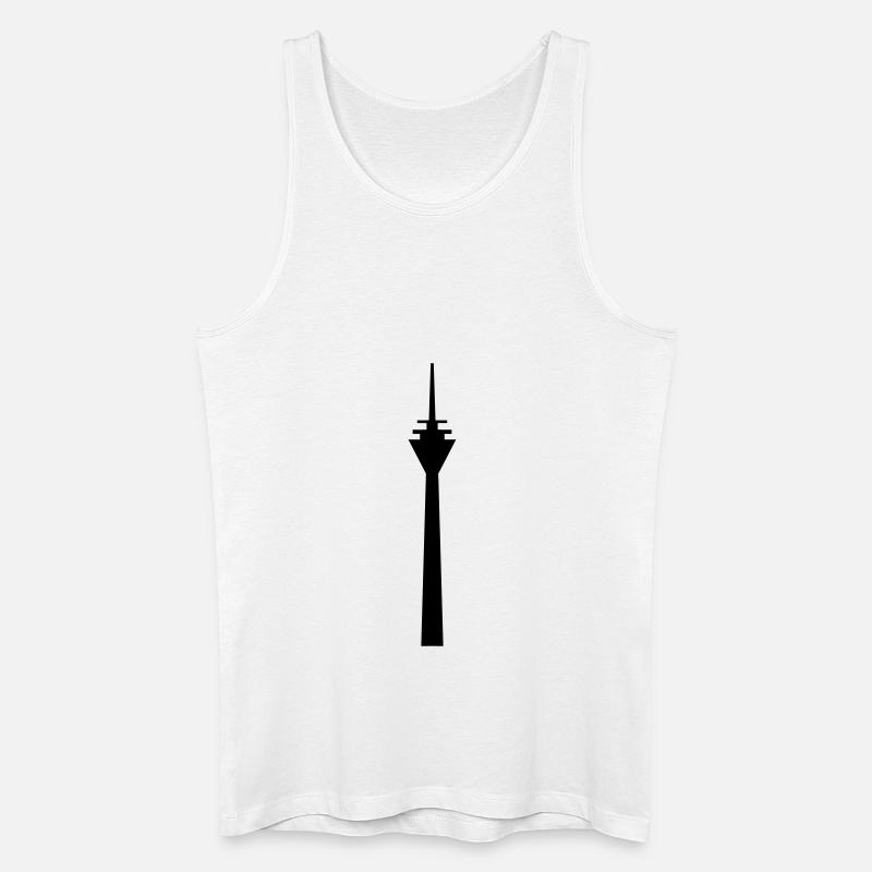 Rheinturm - Männer Bio Tank Top - Weiß