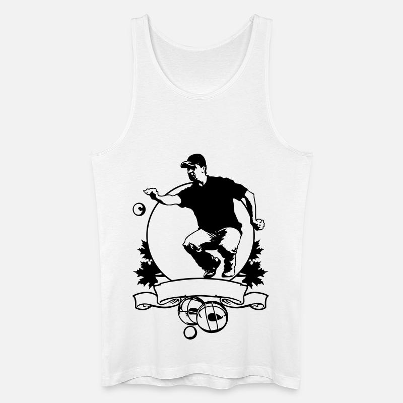 Petanque FLEX SHIELD - Männer Bio Tank Top - Weiß
